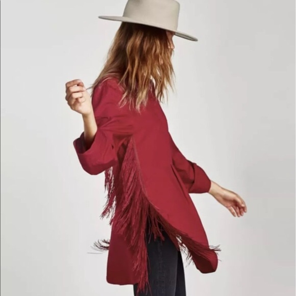 Zara tunic with fringe on the sides NEW!
